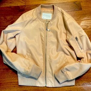 Pink leather jacket. Size medium